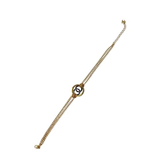 Cc Logo Necklace Gold-Tone Metal #209581C10B - Picture 8 of 9